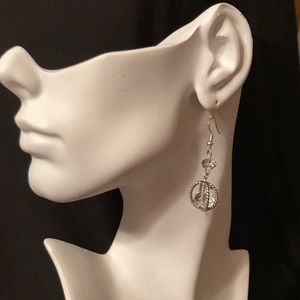 Silver Tone & Crystal Earring Set